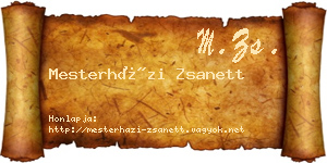 Mesterházi Zsanett névjegykártya